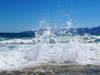 Water splash, sea waves