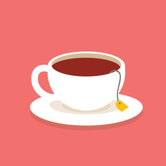 Coffee cup icon. Flat design. Vector illustration.