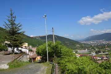 bagno with l'aquila valley beckground abruzzo italy