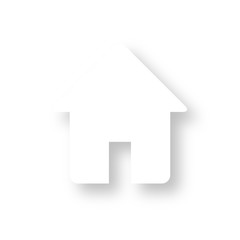 Icon mit Schatten - Haus Immobilie