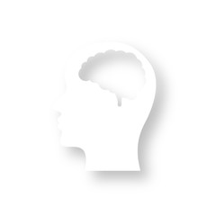 Icon mit Schatten - Kopf Intelligenz