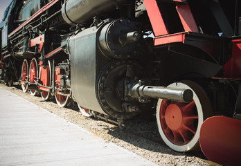 Details of Polish steam locomotive.