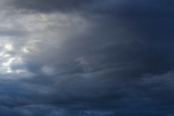 Fototapeta premium dramatic moody dark storm cloud sky used image for a bad day background
