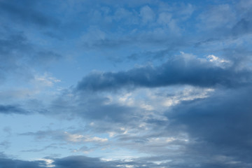 Naklejka na ściany i meble dramatic moody dark storm cloud sky used image for a bad day background