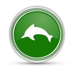 Grüner Button - Delfin