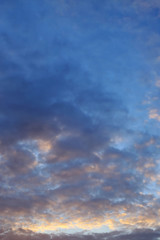 beautiful sunset sky