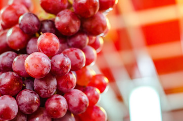 Fresh grape in market.selective focus shot