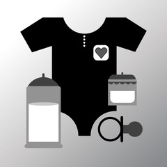 Vector illustration of baby products.accessories for kids .things for children care. maternal and newborn concept