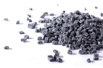 beautiful natural gray stones scattered on a white background