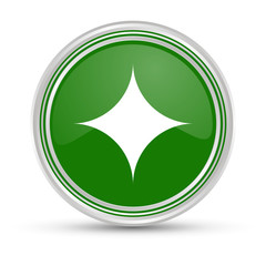 Grüner Button - Glanzlicht - Funkeln