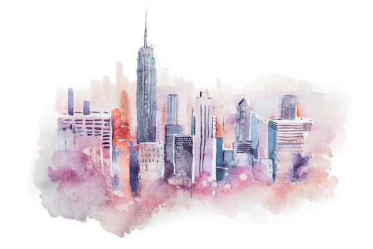 Nyc Watercolor Images – Browse 3,956 Stock Photos, Vectors, and Video |  Adobe Stock