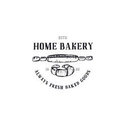 Fototapeta premium Bakery signboard. Vector typographic colorful design. Badges for your holiday design postcards, posters.