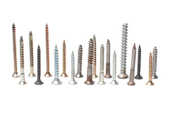 Screws isolated on white background