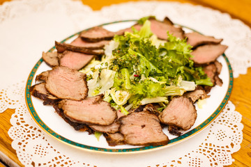 Grilled beef .Shallow depth-of-field.