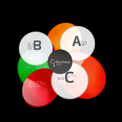 Geometrical abstract infographics banner template