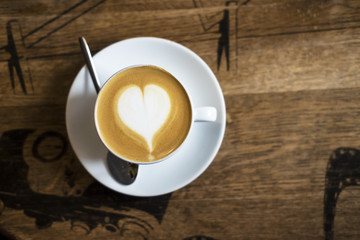 Coffee machiato, latte art