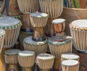 lots of african drums