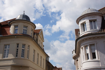 Geb&auml;ude in der Bahnhofstra&szlig;e in Telgte, Nordrhein-Westfalen
