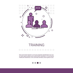 Learning Training Courses Education Web Banner With Copy Space Vector Illustration