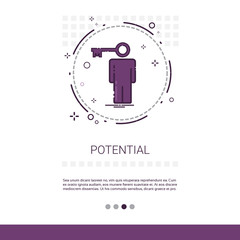 Worker Potential Skills Web Banner With Copy Space Vector Illustration