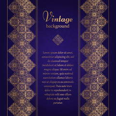 Vintage background, mosaic luxury ornament, ornate cover page, ornamental pattern template for design