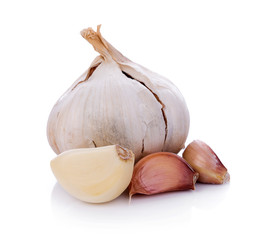 Garlic isolated on white background