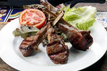 Roasted lamb rib