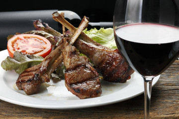 Roasted lamb rib