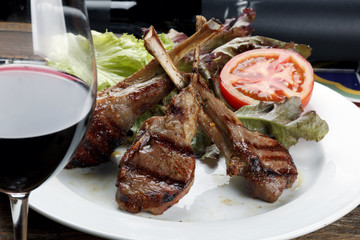 Roasted lamb rib