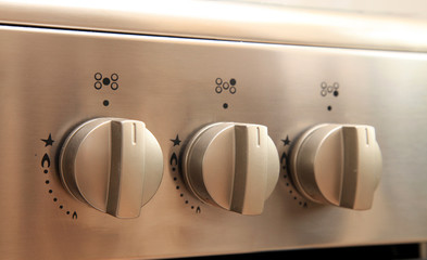 switch on the gas stove close-up