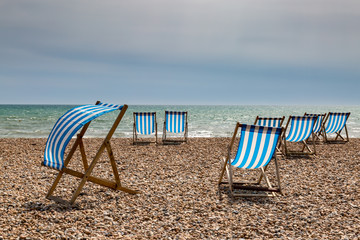 Deck Chairs on a Beach