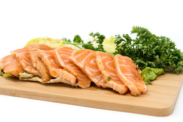 Salmon Tataki Japanese food salmon fillet