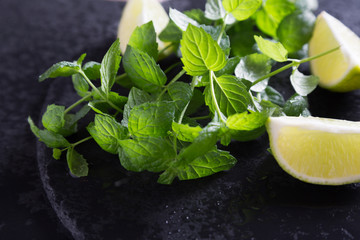 Fresh mint and lime