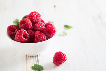 Fresh raspberries