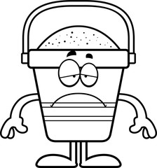 Sad Cartoon Beach Bucket