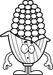 Fototapeta premium Surprised Cartoon Corn