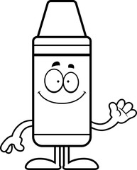 Cartoon Crayon Waving