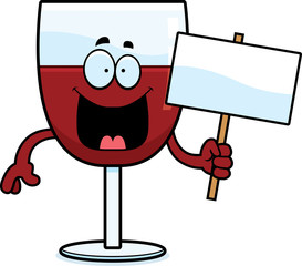 Cartoon Wine Sign