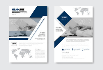 Template Design Brochure Set, Annual Report, Magazine, Poster, Corporate Presentation, Portfolio, Flyer Collection With Copy Space Vector Illustration