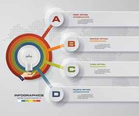Obraz premium Modern 4 steps process. Simple&Editable abstract design element. EPS10.