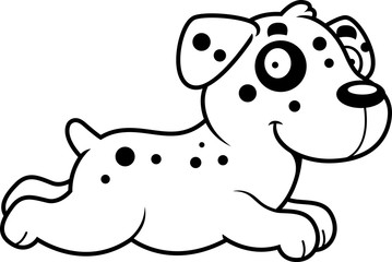 Cartoon Dalmatian Running