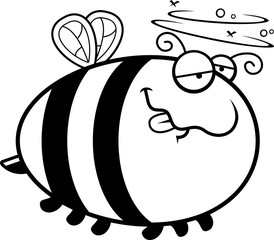 Cartoon Drunk Bee
