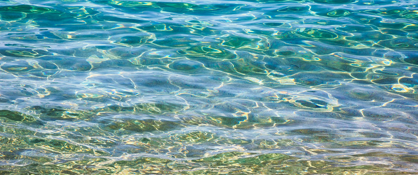 Wide Screen Background transparent sea water