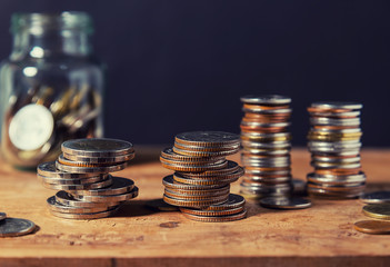 Saving money and account banking finance concept