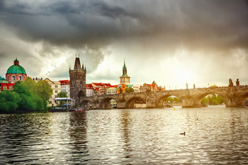 Naklejka premium Charles Bridge, Prague, Czech Republic