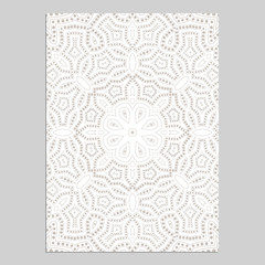 Template for greeting and business cards, brochures, covers. Oriental lace pattern. Mandala. Wedding invitation, save the date,RSVP. Arabic, Islamic, moroccan, asian, indian, african motifs.