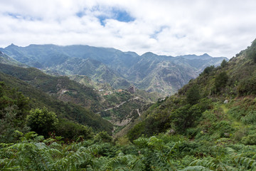 Fototapeta na wymiar Village d'Afur dans les montagnes de l'Anaga, Tenerife