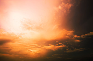 Fototapeta premium Orange sky at twilight