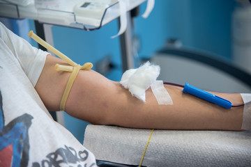 prelievo di sangue presso un centro trasfusionale
