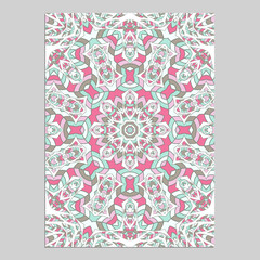 Template for greeting and business cards, brochures, covers. Oriental pattern. Mandala. Wedding invitation, save the date, RSVP. Arabic, Islamic, moroccan, asian, indian, african motifs.